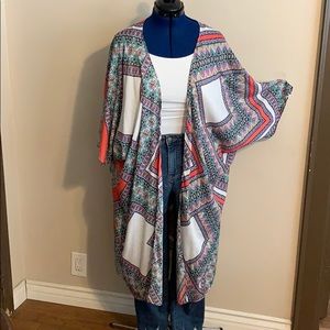Boho long kimono